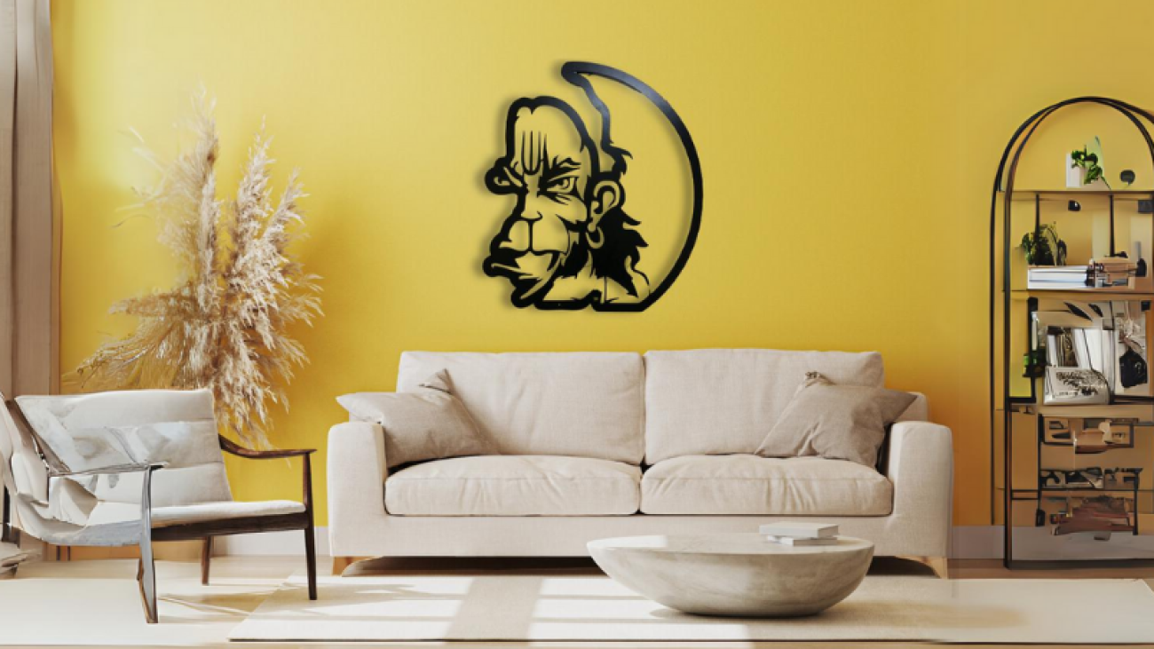 Enhance Your Space with Lord Hanuman 3D Metal Wall Art